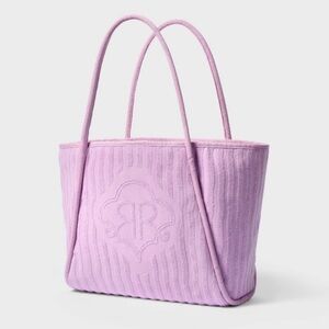 Roller Rabbit x Target Striped Large Terry Beach Tote Bag Lavender SO LE NWT